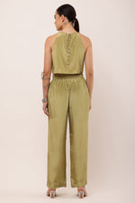 Load image into Gallery viewer, GREEN EMBROIDERED TOP SET
