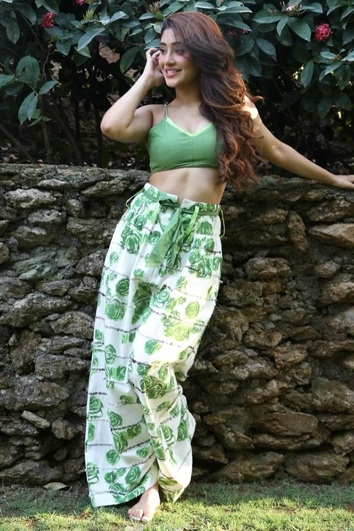 SHIVANGI JOSHI IN OUR GREEN HIGH WAIST PANTS CO-ORD SET
