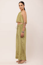 Load image into Gallery viewer, GREEN EMBROIDERED TOP SET
