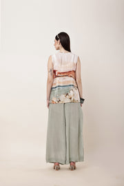 Botanica Printed Jacket with Sage Green Pants