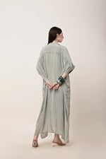 Load image into Gallery viewer, Sage Green Fringe Kaftan