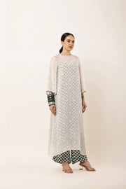 GREEN CHECK KURTA SET