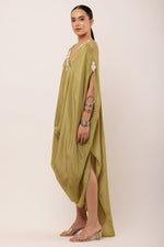 Load image into Gallery viewer, GREEN DRAPED KAFTAN
