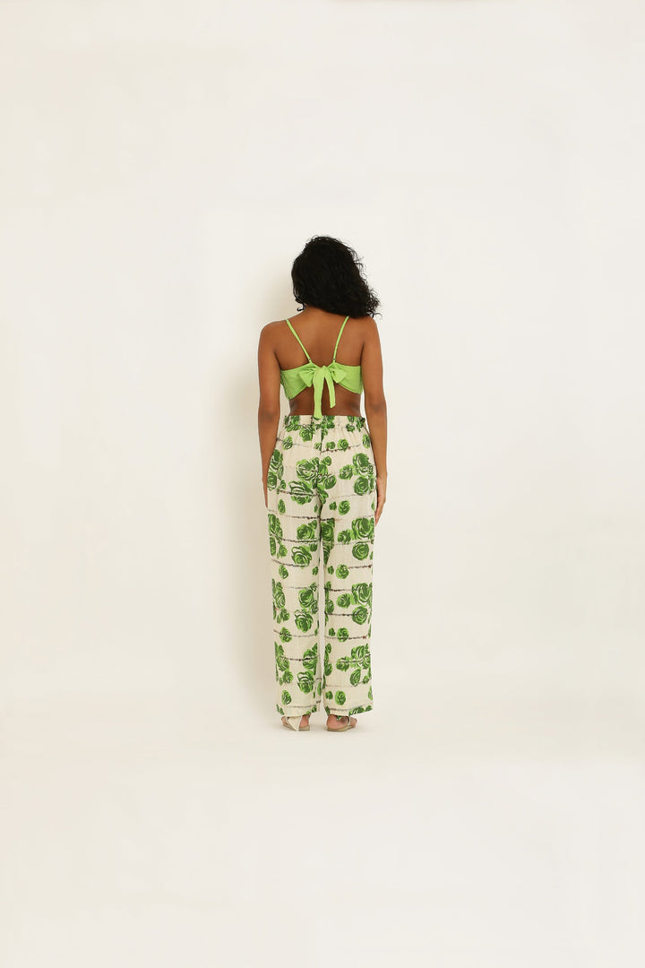 Green Gathered Bralette