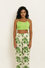 Load image into Gallery viewer, Green Gathered Bralette
