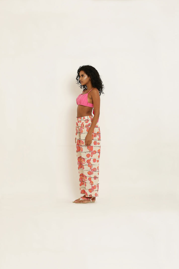 Pink Gathered Bralette