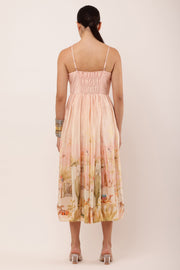 PRINTED PADDED DRESS