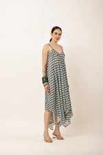 Load image into Gallery viewer, GREEN CHECK HANDKERCHIEF DRESS