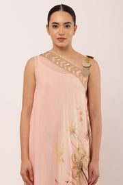 PRINTED ONE SHOULDER DRESS