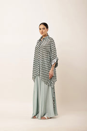 GREEN CHECK FLARED CO-ORD SET
