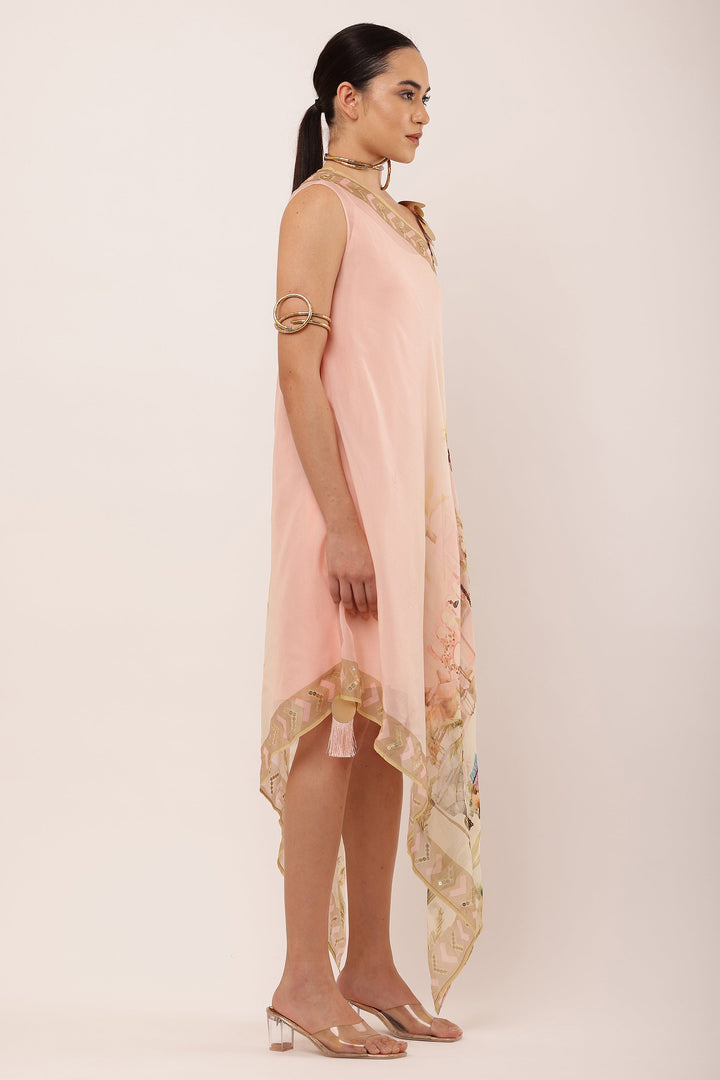 PRINTED ONE SHOULDER DRESS