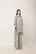 Load image into Gallery viewer, Sage Green Embroidered Co-ord Set