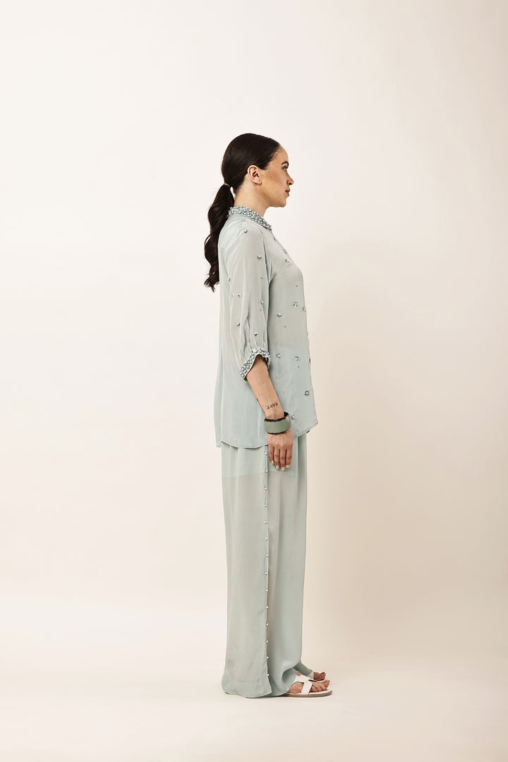 POWDER BLUE EMBROIDERED CO-ORD SET