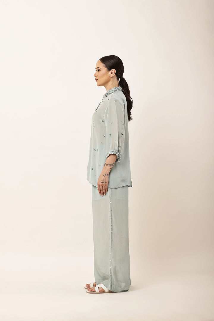 POWDER BLUE EMBROIDERED CO-ORD SET