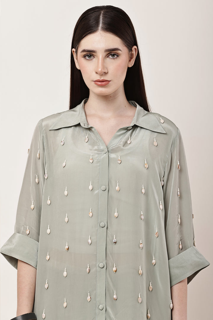 Sage Green Embroidered Co-ord Set