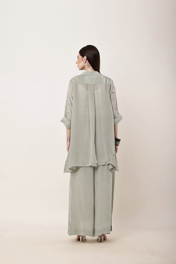 Sage Green Embroidered Co-ord Set