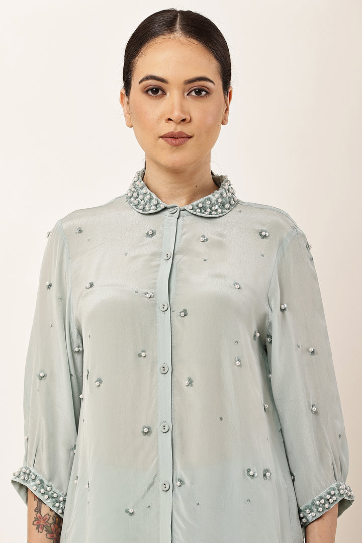 POWDER BLUE EMBROIDERED CO-ORD SET