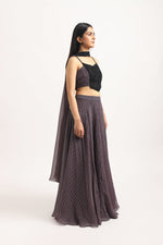 Load image into Gallery viewer, CHEVRON ORGANZA LONG SKIRT
