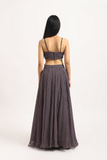 Load image into Gallery viewer, CHEVRON ORGANZA LONG SKIRT
