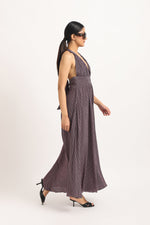 Load image into Gallery viewer, CHEVRON HALTER DRESS
