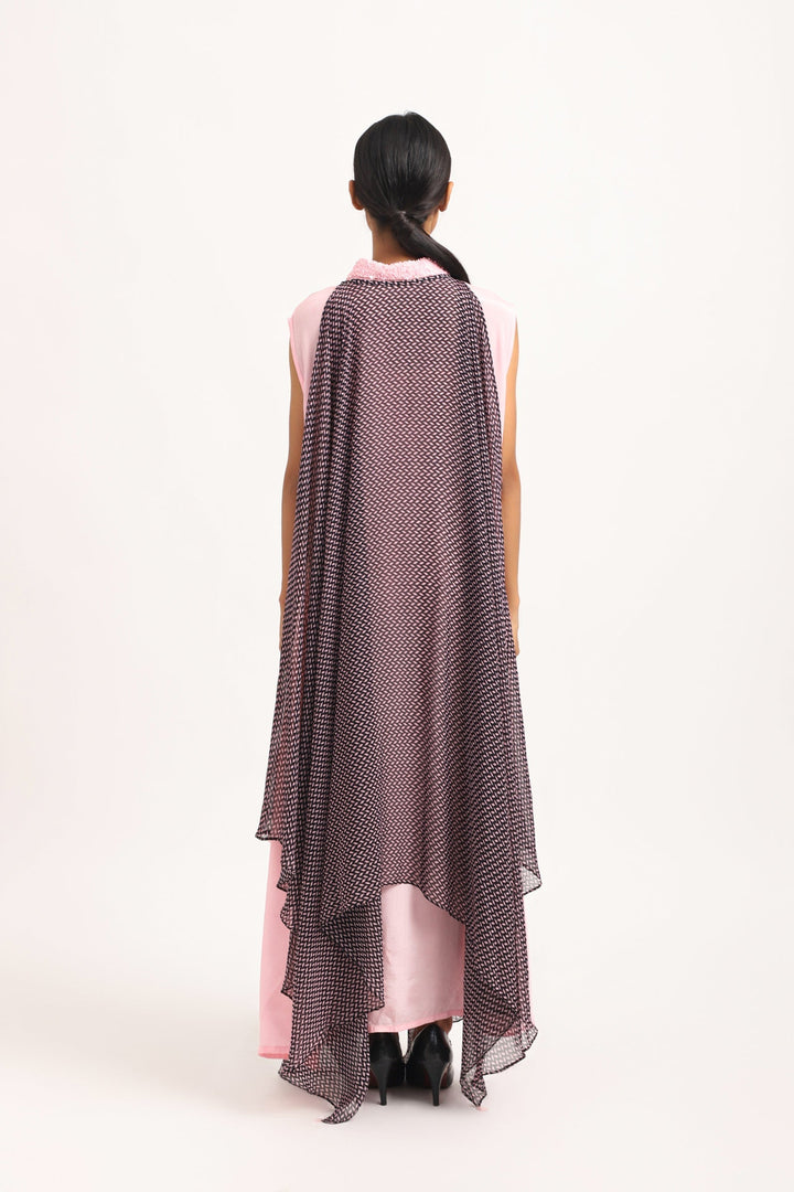 CHEVRON ORGANZA CAPE SET