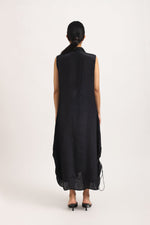 Load image into Gallery viewer, BLACK A-LINE DRESS
