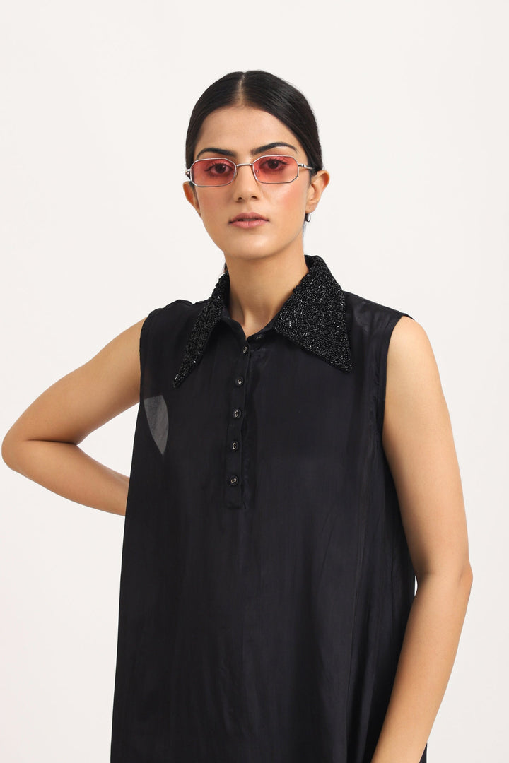BLACK A-LINE DRESS