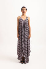Load image into Gallery viewer, STRIPED HANDKERCHIEF DRESS
