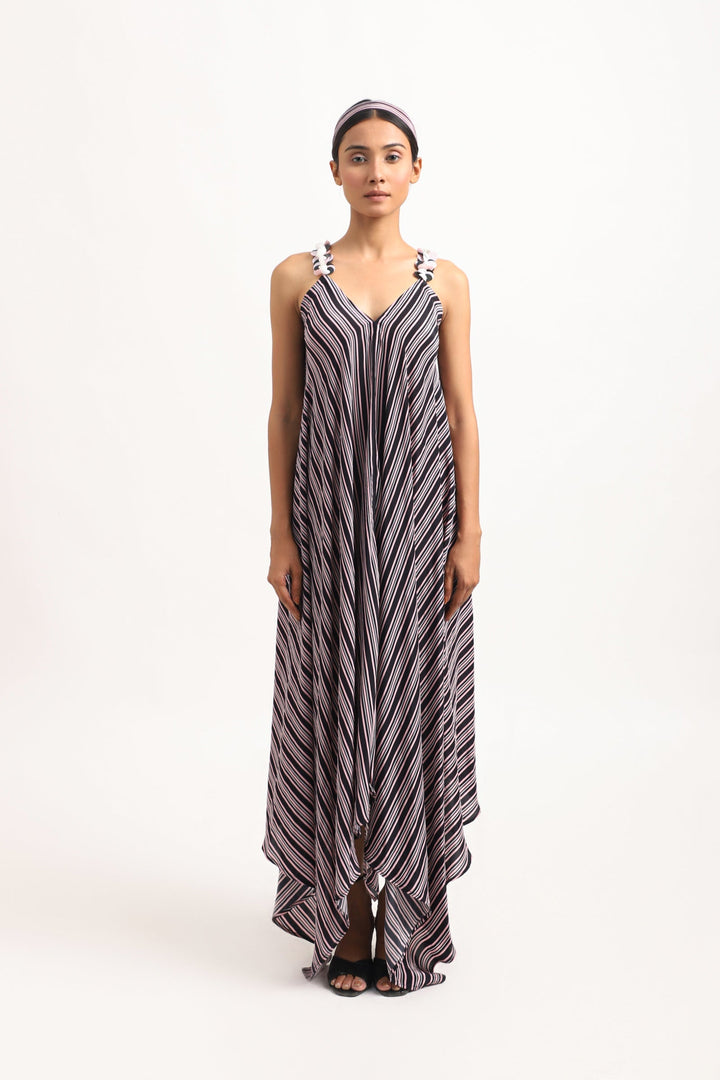 STRIPED HANDKERCHIEF DRESS