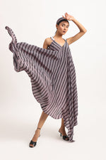 Load image into Gallery viewer, STRIPED HANDKERCHIEF DRESS
