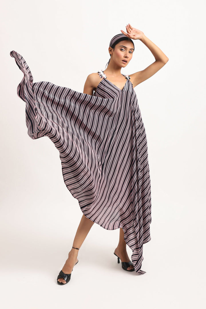 STRIPED HANDKERCHIEF DRESS