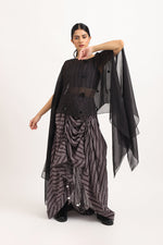 Load image into Gallery viewer, BLACK ORGANZA CAPE
