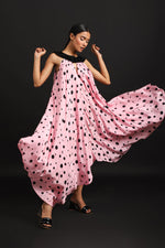 Load image into Gallery viewer, POLKA BOAT NECK DRESS
