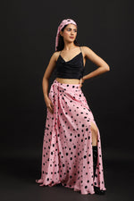Load image into Gallery viewer, POLKA LONG SKIRT WITH BLACK BUSTIER
