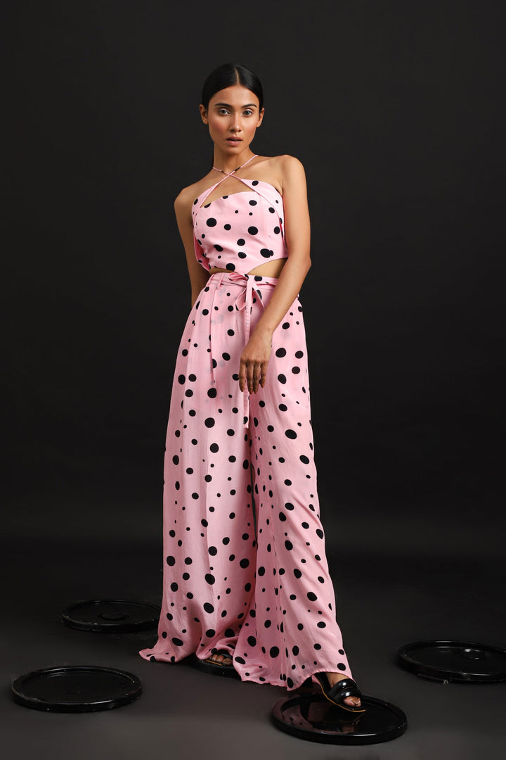 POLKA FLARED PANT SET