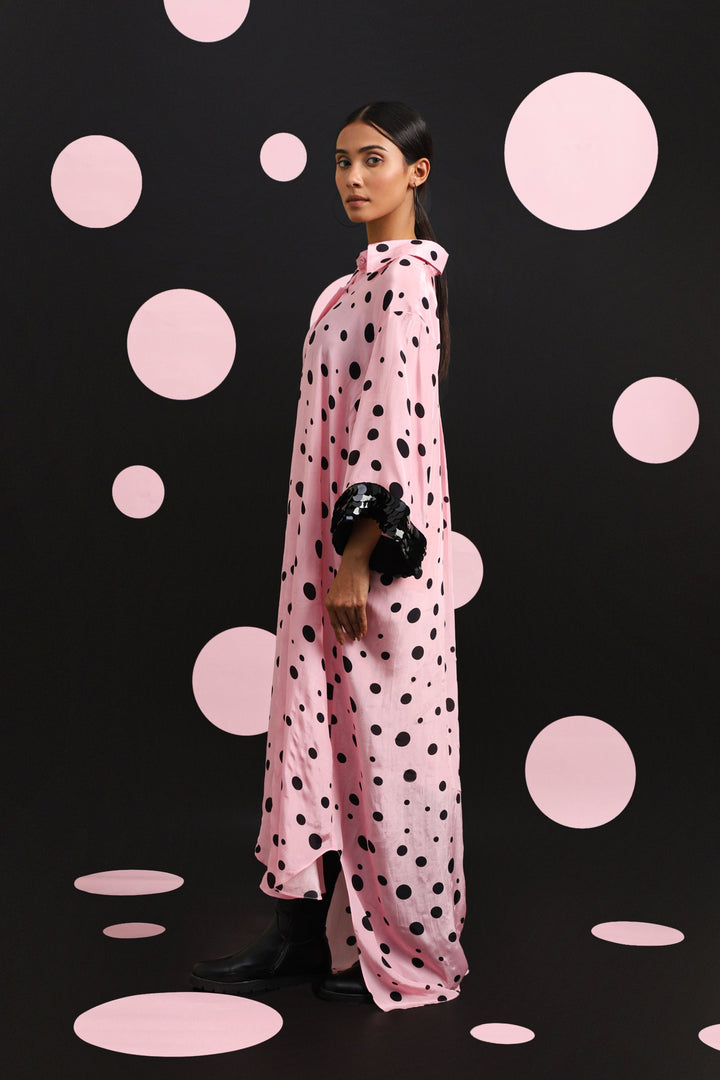 POLKA SHIRT DRESS