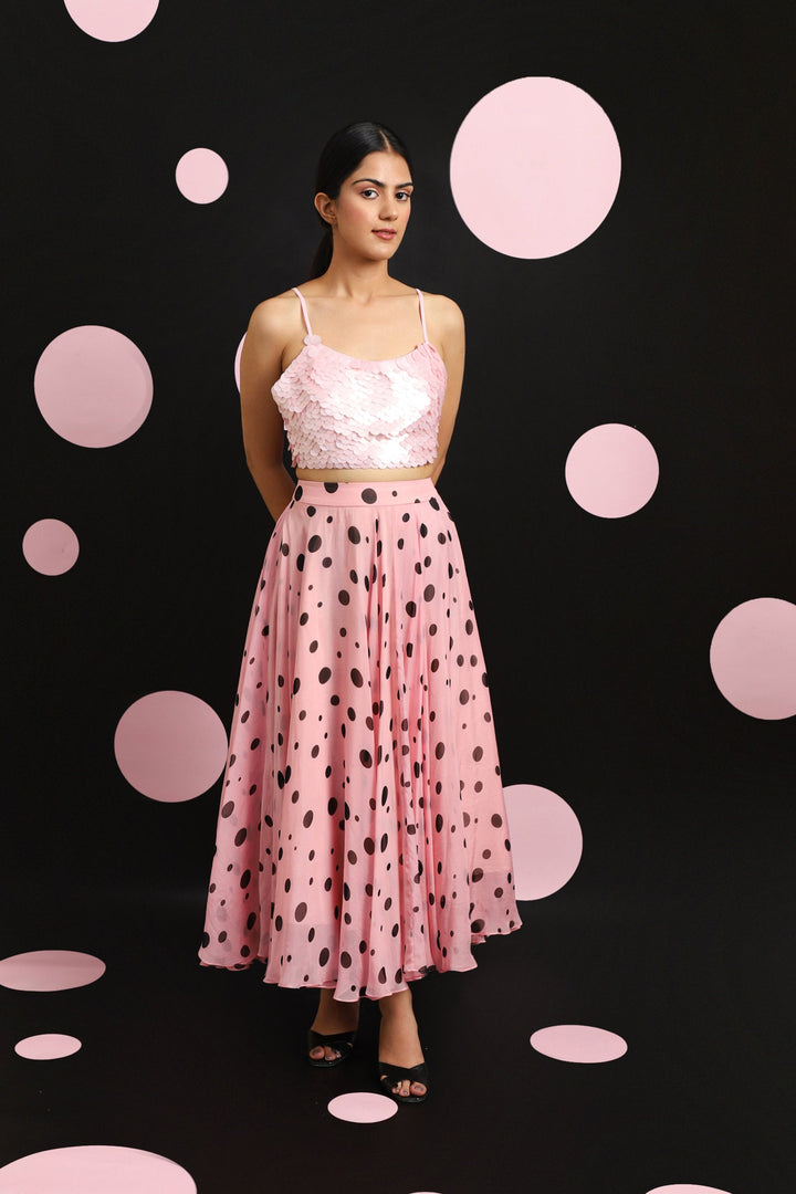 PINK SEQUINS BUSTIER