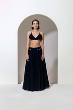 Load image into Gallery viewer, BLACK ORGANZA BRALETTE
