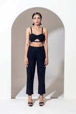 Load image into Gallery viewer, BLACK TAPERED PANTS
